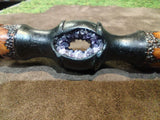 Ebony and Bloodwood Amethyst Geode Magic Wand $350