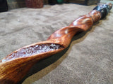 Ebony and Bloodwood Amethyst Geode Magic Wand $350