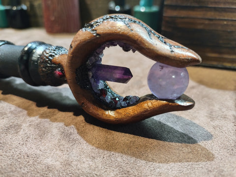 Royal Garnet & Amethyst Scepter/Magic Wand $525