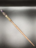 Fluorite, Rose Quartz & Amethyst Oak Magic Wand #W16B