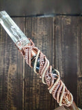 Titan Class Bloodwood, Opal, 12k Gold, and Copper Energy Healing Wand