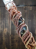 Titan Class Bloodwood, Opal, 12k Gold, and Copper Energy Healing Wand