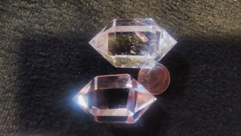 2 Clear Quartz Crystals B04