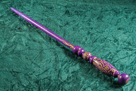 Golden Spiral Purple Magic Wand $45