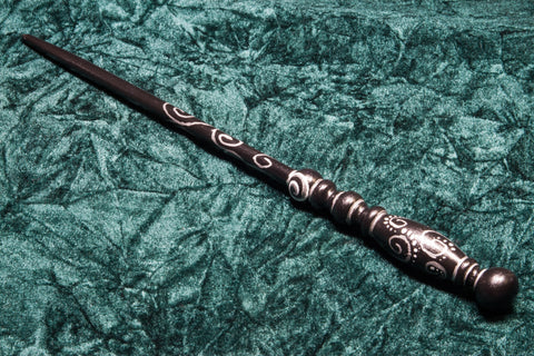 Midnight Spiral Magic Wand