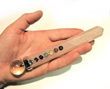 Rose Quartz and Clear Quartz Chakra Healing Wand  $125