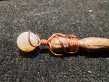Wisdom of the Water Mother of Pearl Oak Magic Wand (brown shaft) #W04