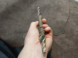 Amethyst, Green Tourmaline, and Ash Wood-burned Magic Wand $185