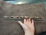 Amethyst, Green Tourmaline, and Ash Wood-burned Magic Wand $185