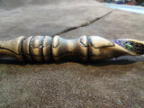 Amethyst, Green Tourmaline, and Ash Wood-burned Magic Wand $185
