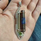 Opal, Lapis, Peridot, Walnut, Sterling Silver/14k Gold/Copper Pendant $180 #IP04