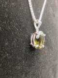 Moldavite Oval Cut Silver Pendant #MPN2 $300