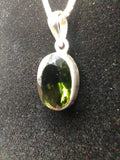 Moldavite Oval Cut Silver Pendant #MPN3. $320