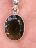Moldavite Oval Cut Silver Pendant #MPN3. $320