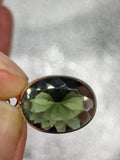 Moldavite Oval Cut Silver Pendant #MPN3. $320