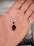 Moldavite Oval Cut Silver Pendant #MPN2 $300