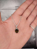 Moldavite Oval Cut Silver Pendant #MPN1 $200
