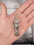 Silver and Copper Vogul Crystal Pendant