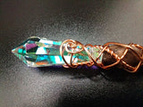 Rainbow Prism Oak Magic Wand (brown shaft) W28