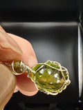 Peridot Oval Cut Gem Sterling Silver Pendant