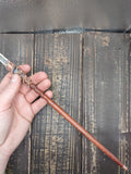 Titan Class Bloodwood, Opal, 12k Gold, and Copper Energy Healing Wand