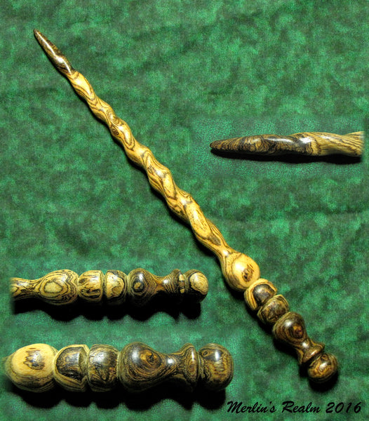 Bocote Spiral Magic Wand – Merlin's Realm