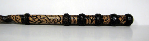 Wood-burned Spiral Maple Magic Wand