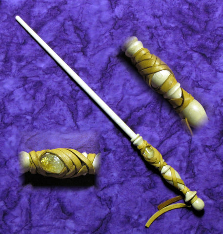 citrine wooden maple magic wand wands wiccan