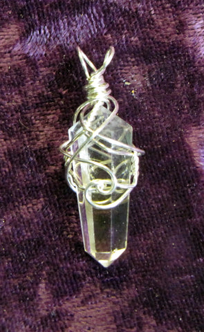 Sterling Silver Clear Quartz Crystal