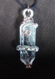 Sterling Silver and Copper Quartz Crystal Pendant $85