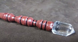 Bloodwood and Clear Quartz Crystal Magic Wand  $120