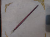 Silver Wrapped Purpleheart Clear Crystal Magic Wand w/ Pouch and Box