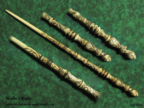 Maple Mehndi Master Wood-burned Magic Wand $117