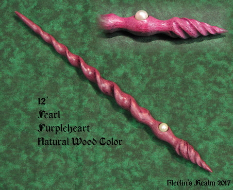 Purpleheart and Pearl Magic Wand