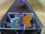 Purple Glass Pyramid (small 2 inch base)
