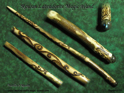 Rowan and Labradorite Magic Wand