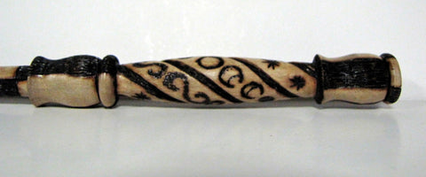 Starry Night Wood-burned Magic Wand