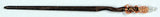 Psychic Clairity Moldavite & Clear Crystal Oak Magic Wand (brown shaft) #W18