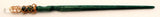 Moss Agate and Clear Crystal Healing Magic Wand (green shaft) #W21B